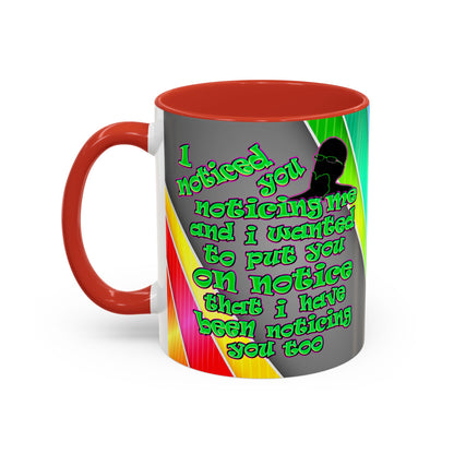 noticed you noticing - Accent Mug (rainbow split)