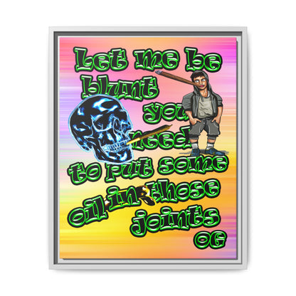 og - framed canvas art (color blur)