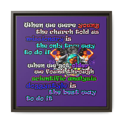 doggystyle - framed canvas art (purple)