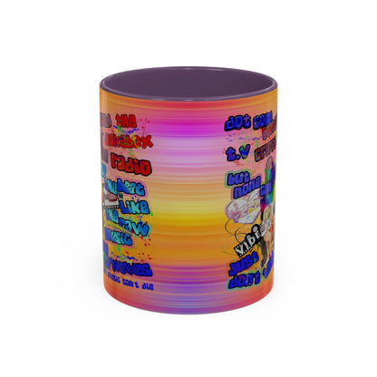 drop the beat - Accent Mug (color blur)