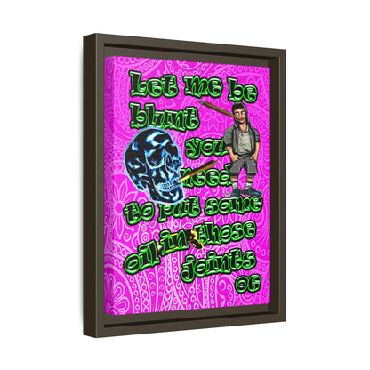 og - framed canvas art (pink swirl)