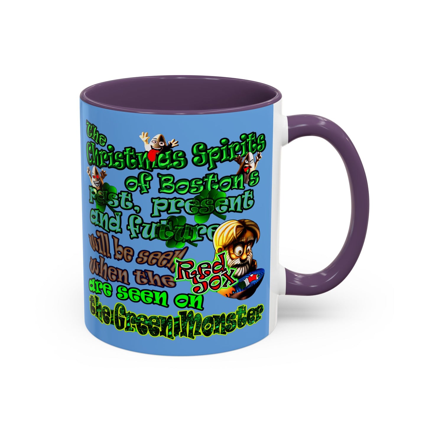 christmas spirits of boston - Accent Mug (light blue)