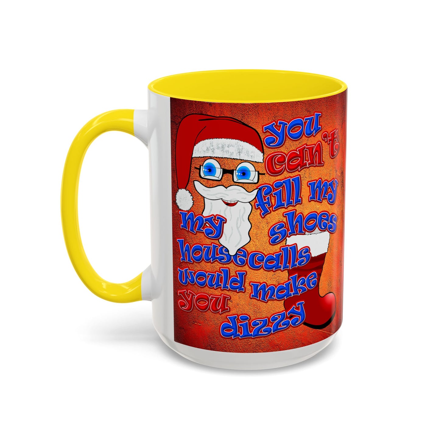 santa's shoes - Accent Mug (burnt orange)