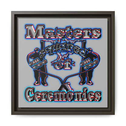 em cee squared - framed canvas art (light grey)