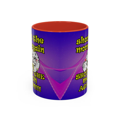 shoot the moon again - Accent Mug (purple-pink wave)