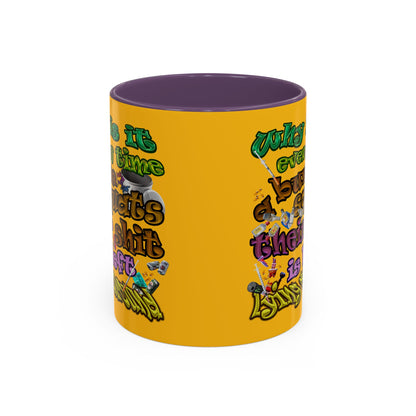 the bum's shit - Accent Mug (yellow)