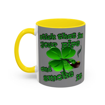 celtics logo - Accent Mug (grey)