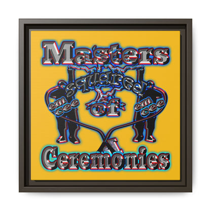 em cee squared - framed canvas art (yellow)