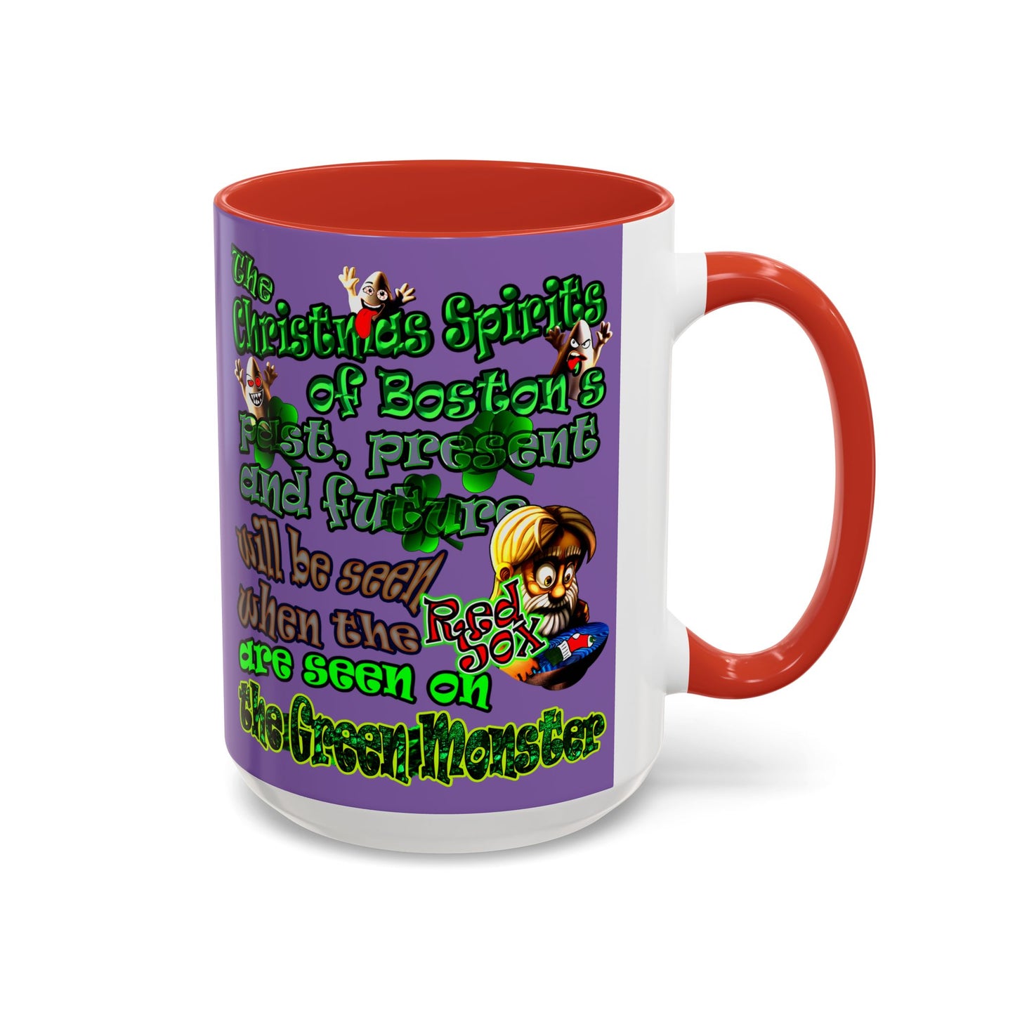 christmas spirits of boston - Accent Mug (light purple)