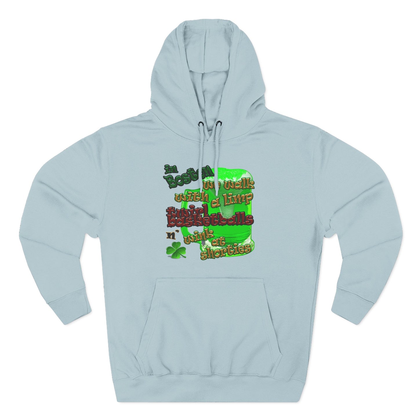 celtics logo - Three-Panel Fleece Hoodie