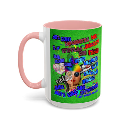 drop the beat - Accent Mug (green turf)