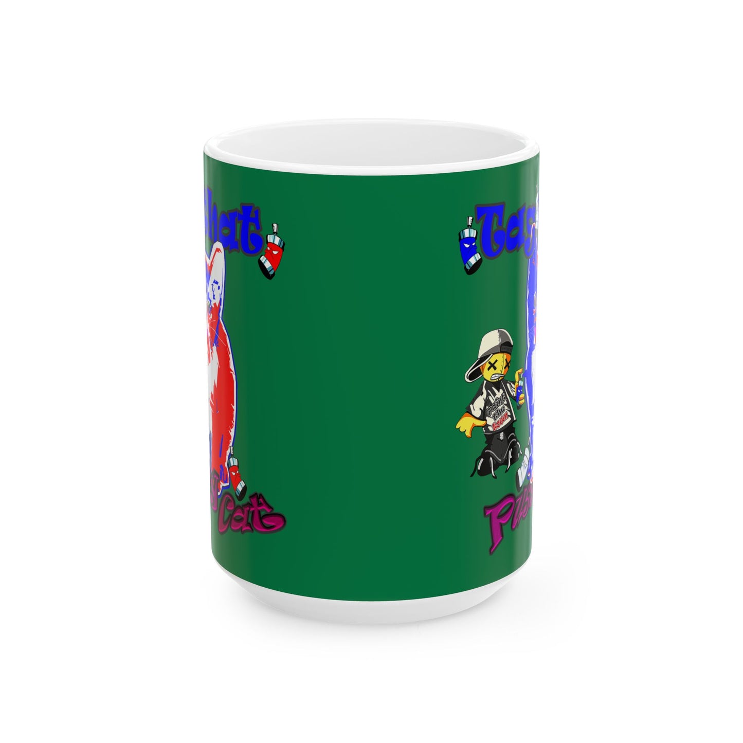tag that - White Mug (dark green)