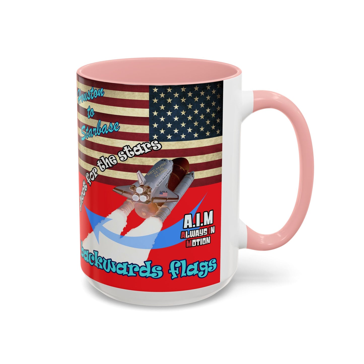 shoot for the stars - Accent Mug (red)
