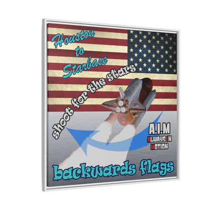 shoot for the stars - framed canvas art (brushed nickel)