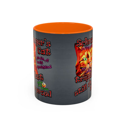 schrodinger's cat - Accent Mug (grey-light grey)