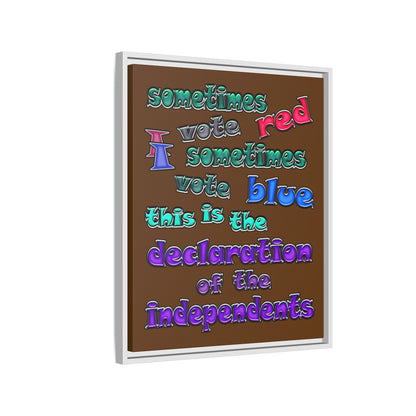 declaration of the independents - framed canvas art (brown)