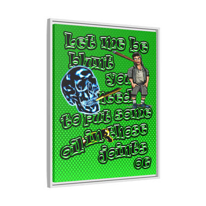 og - framed canvas art (logo green)