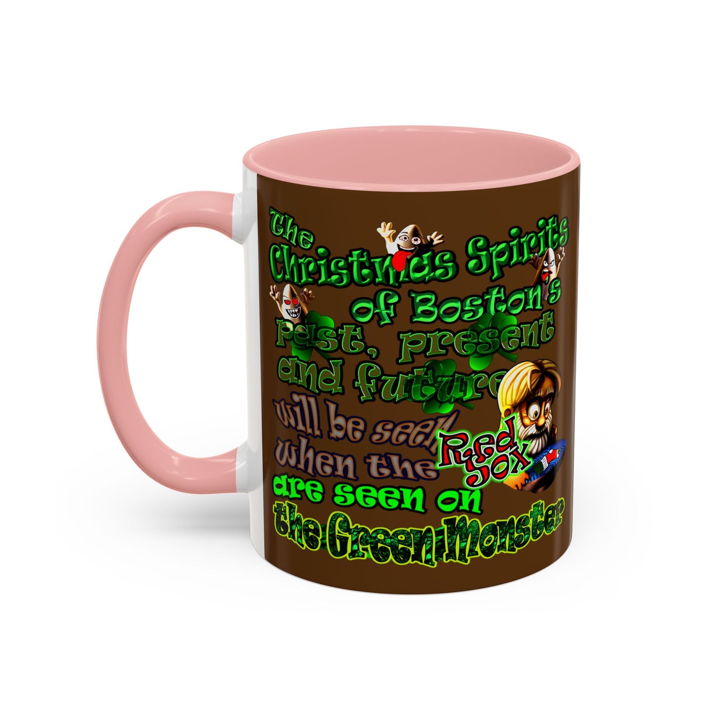 christmas spirits of boston - Accent Mug (brown)