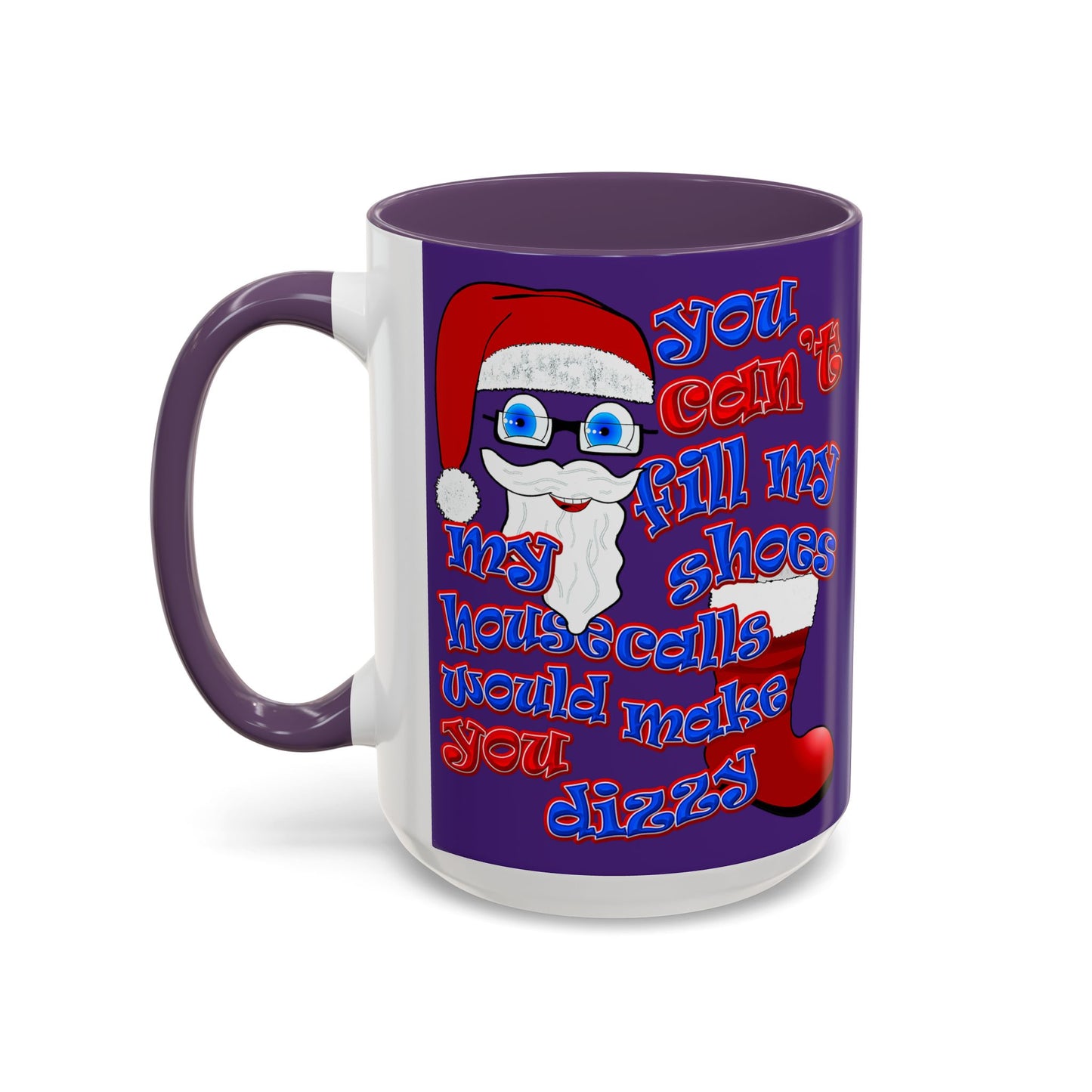 santa's shoes - Accent Mug (purple)