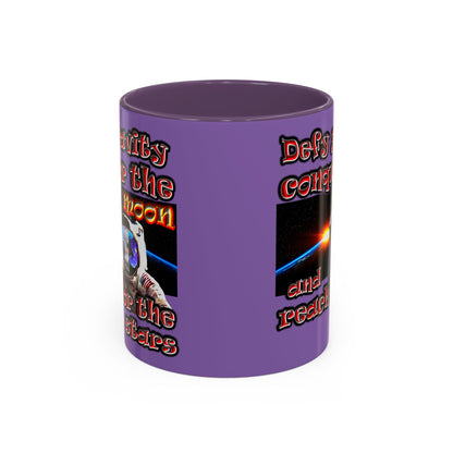 defy conquer reach - Accent Mug (light purple)