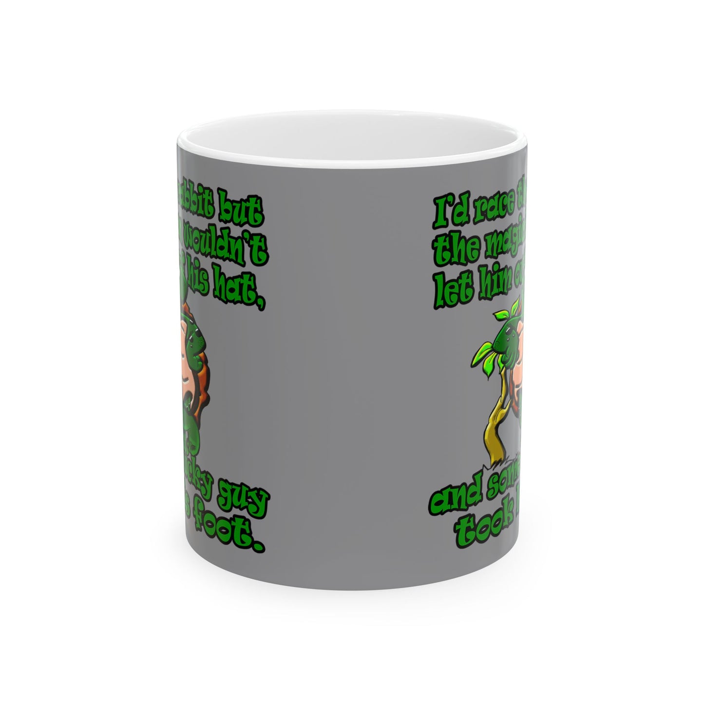 turtle race - White Mug (grey)