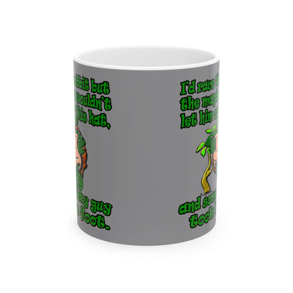 turtle race - White Mug (grey)