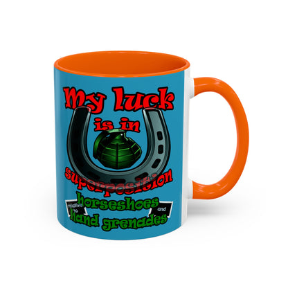 my luck - Accent Mug (turquoise)