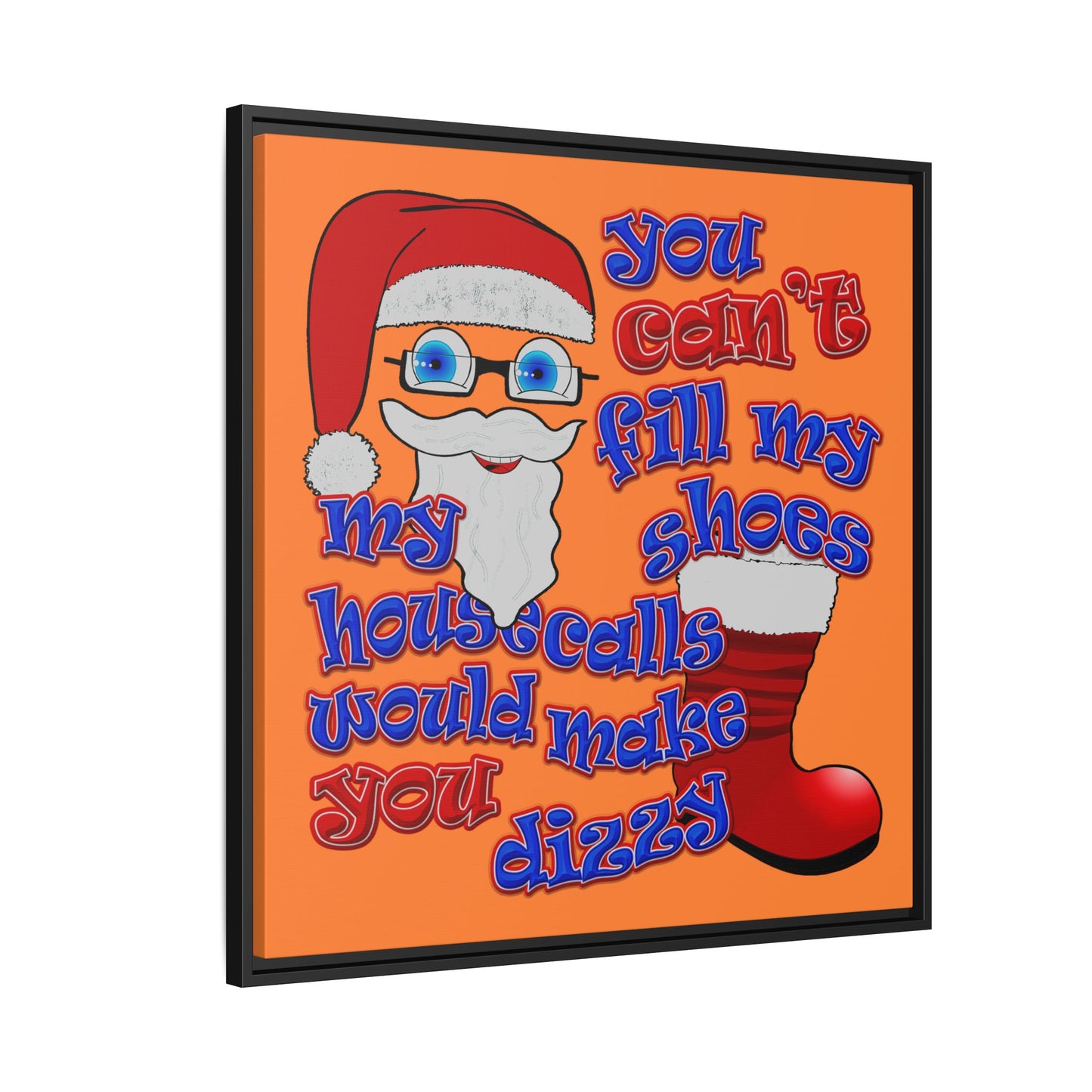 santa's shoes - framed canvas art (crusta)