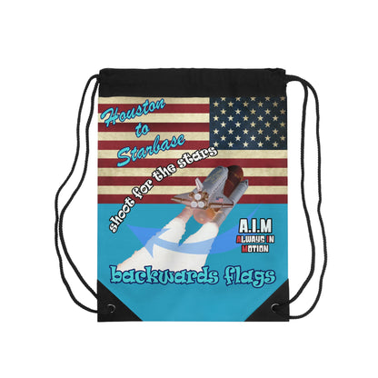 shoot for the stars - Drawstring Bag (turquoise)
