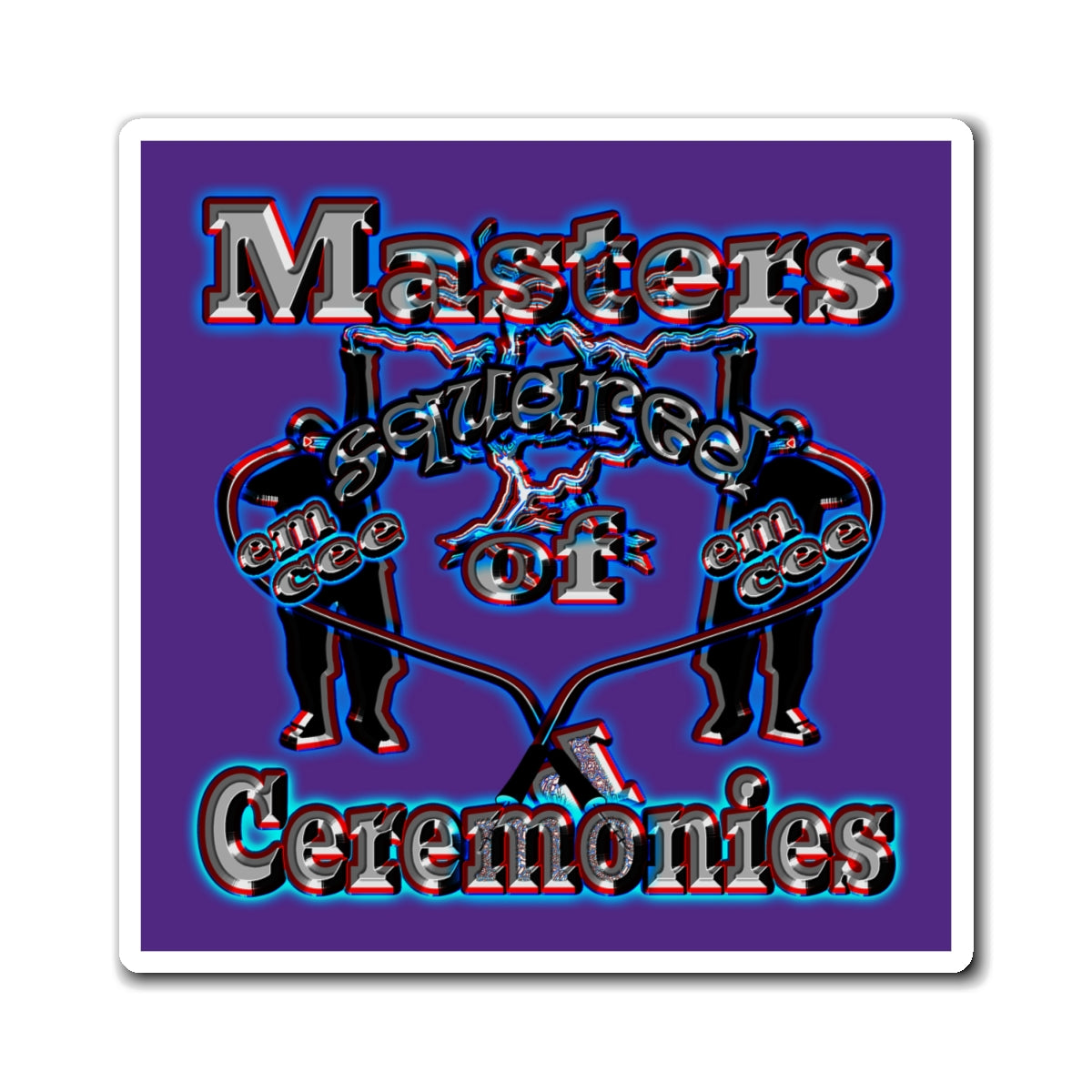 em cee squared - Magnets - (purple)
