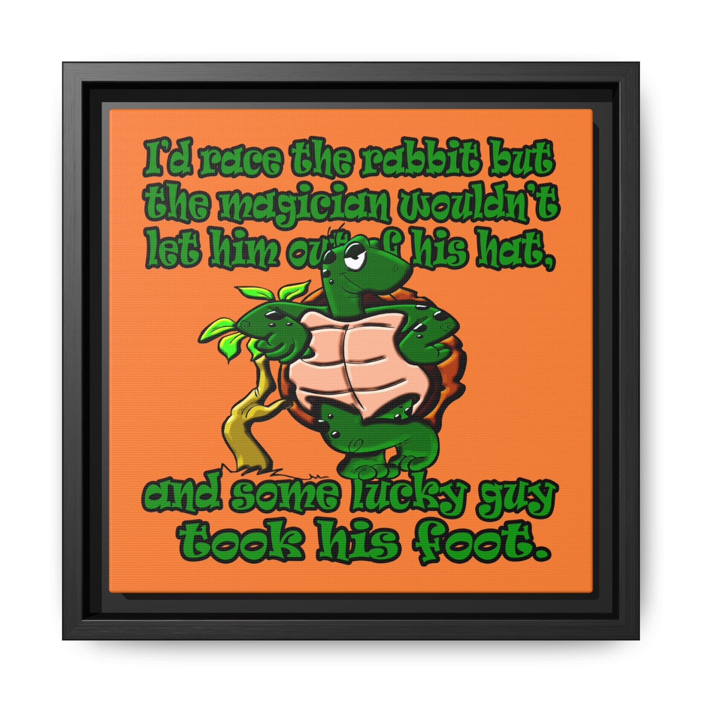 turtle race - framed canvas art (crusta)