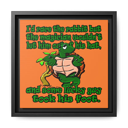 turtle race - framed canvas art (crusta)