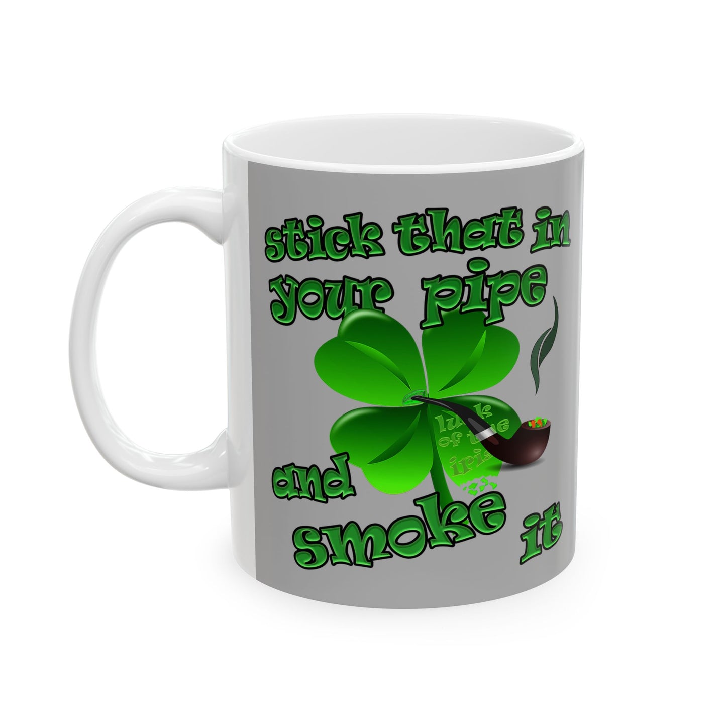 celtics logo - White Mug (light grey)