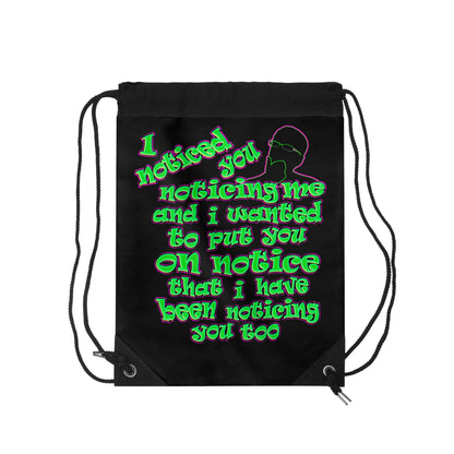 noticed you noticing - Drawstring Bag (black)