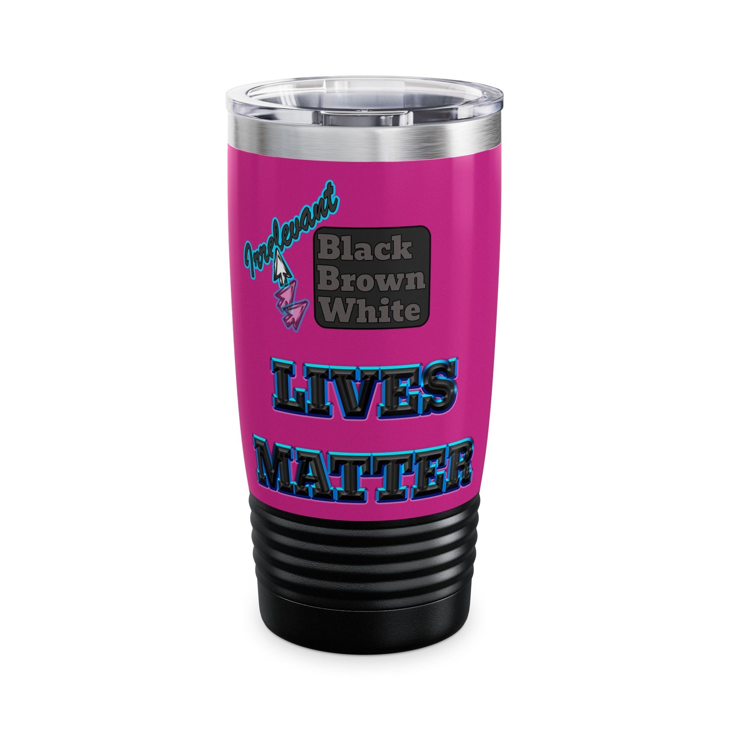 irrelevant - Ringneck Tumbler, 20oz (pink)