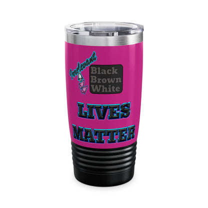 irrelevant - Ringneck Tumbler, 20oz (pink)