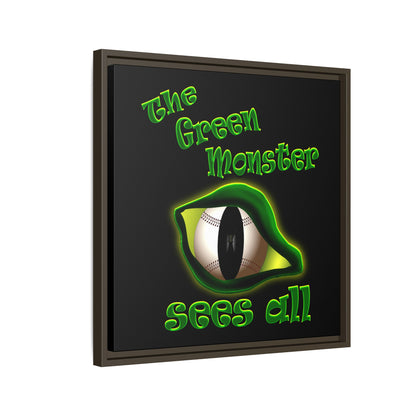 green monster - framed canvas art (black)