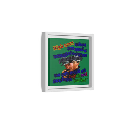 high noon - framed canvas art (dark green)