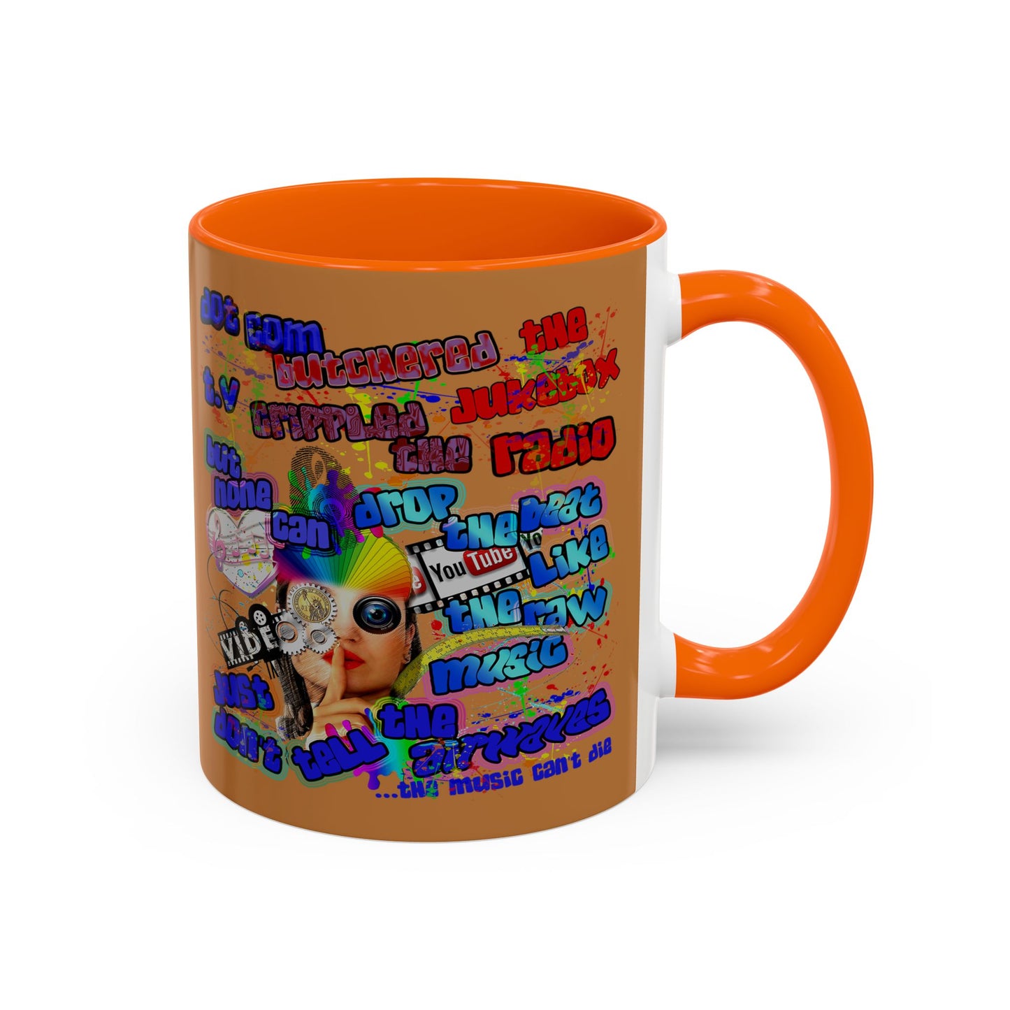 drop the beat - Accent Mug (light brown)