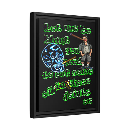 og - framed canvas art (black)