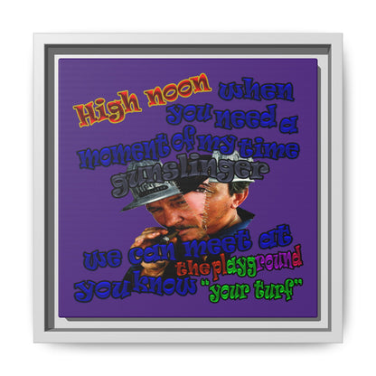 high noon - framed canvas art (purple)