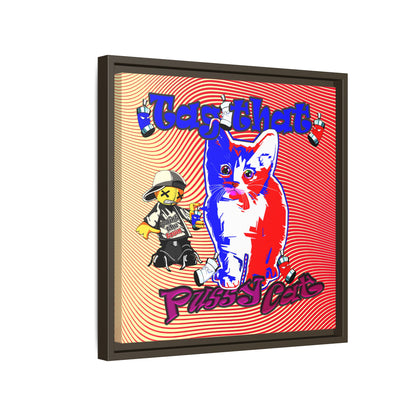 tag that - framed canvas art (yellow-orange wave)