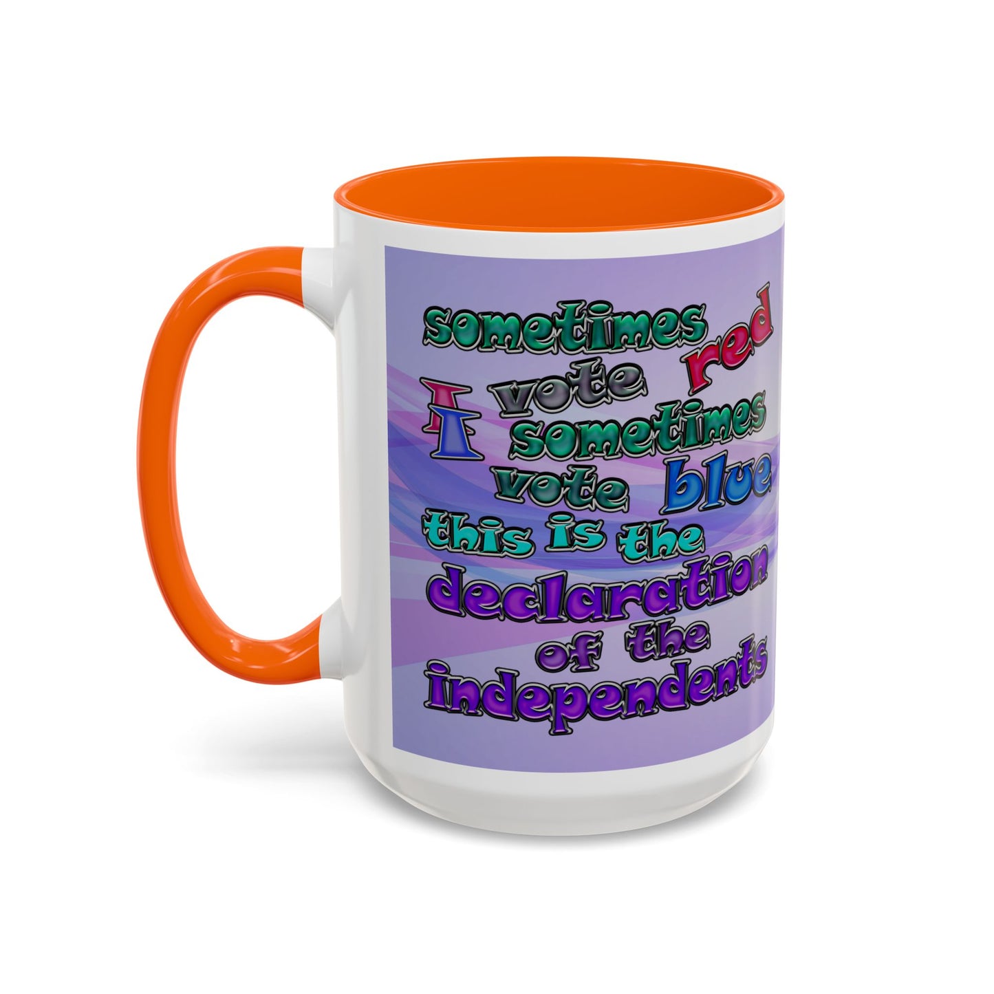 declaration of the independents - Accent Mug (light blue-pink wave)