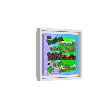 celtics logo - framed canvas art (light blue-purple wave)