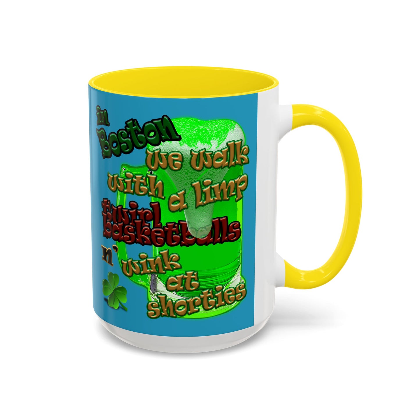 celtics logo - Accent Mug (turquoise)