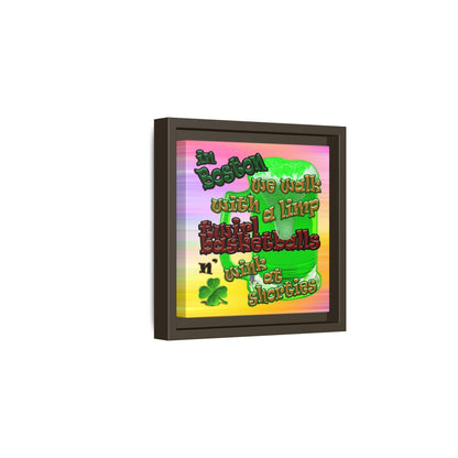 celtics logo - framed canvas art (color blur)