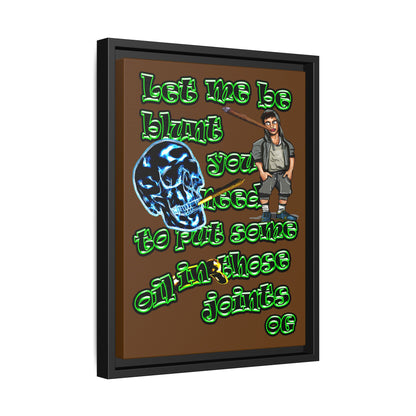 og - framed canvas art (brown)