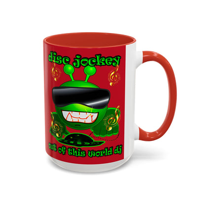 disc jockey - Accent Mug (dark red)