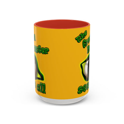 green monster - Accent Mug (yellow)