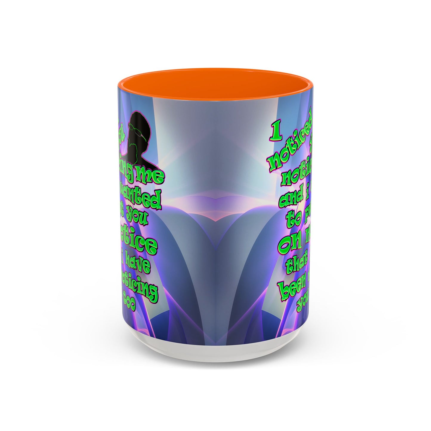 noticed you noticing - Accent Mug (grey-pink wave)